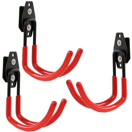 botle Juego de 3 ganchos para herramientas Qbrick, sistema de maletas para herramientas, en forma de U, 11 cm, estable con PVC para garaje, taller, ganchos para sierra de mano y sierra de jardín