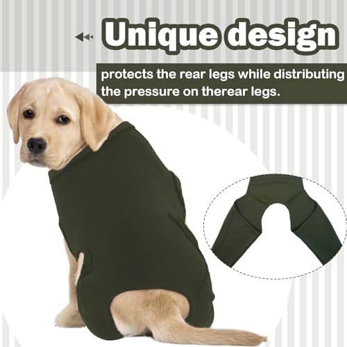 Hundebody Nach Op Anti-Wundlecken Bodysuit für Hunde mit E-Kragen und Schenkel-Schutz