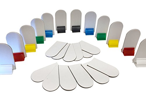 Yardware etcetera Game Board Markers - 12 Stands Plus 24 White Die Cut Cards - DIY Board Game Card Stand