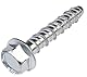 AERZETIX - C57355 - Set mit 10 Betonschrauben mit sechskantkopf mit ansatz/kragen Ø7.8x40 mm - direkte befestigung ohne dübel - für 10 mm sechskantschlüssel - stahl - für renovierungsarbeiten am bau