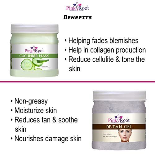 Image of Pink Root Cucumber Mask 500gm with De-Tan Gel 500gm