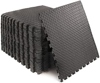 M.Y Extra Large Interlocking Foam Textured Mat - 60x60cm Dark Grey Soft EVA Floor Mats  Exercise Mats  Play Mats