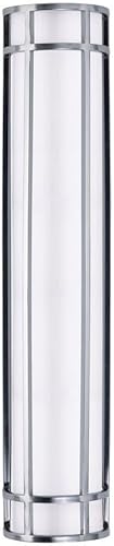 Maxim 55577WTSN Moon Ray - Aplique de pared LED de acero inoxidable de grado 304 para exteriores, cumple con la ADA, 1 luz de 28 vatios, 30 pulgadas
