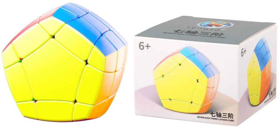 Image of SengSo 7-Axis 3x3 Shape Mod Speed Cube | Pentagonal Prism Design with 7 Rotational Axes | Unique Stickerless Hybrid 3-Layer Puzzle for Collectors and Puzzle Enthusiasts