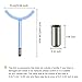 Electrode Wand Glass Tube Handheld Spare Parts for Hi Frequency Instrument Elitzia ETHB01 (Blue Y Shape)
