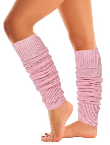 Mysocks Leg Warmers Extra Soft Stylish Fancy Winter 80s Party Dance Glitter Long Legwarmers for Women Girls Ladies 5 Pairs Glitter3