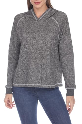 long Sleeve Zip Hoodie Women Cotton Blend Pocket long Sleeve Jacket，Comfortable FrenchTerry Hoodie for Everyday