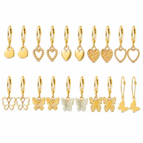Image of Shining Diva Fashion Combo Set Stylish Drop Earrings for Women and Girls