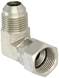Eaton Aeroquip 2071-8-8S 90 Degree Swivel Nut Elbow, JIC 37 Degree End Types, Carbon Steel, 1/2 JIC(f) x 1/2 JIC(m) End Size, 1/2