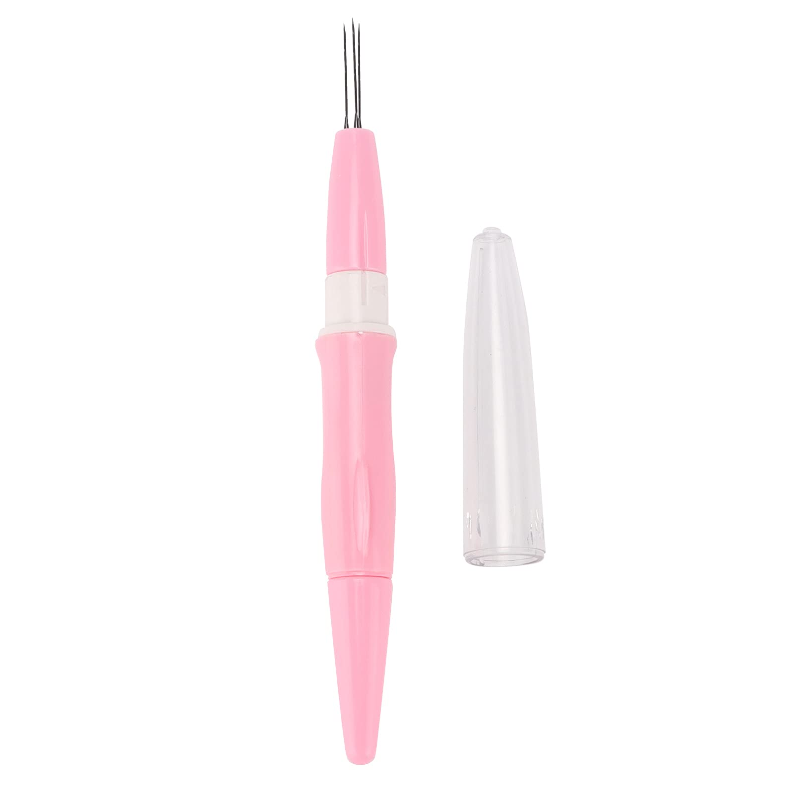 Respicefinem 3 Needle Felting Pen with Comfortable Feel Ideal for Household Use DIY Stuff Pink Portable and Suitable Size Fits Hand ly Suitable for Wool Or Soft Materials Beginner (Pink)