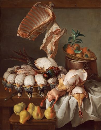 Affiche toile nature morte de Desportes, décoration murale de portrait d'art 60x90cm