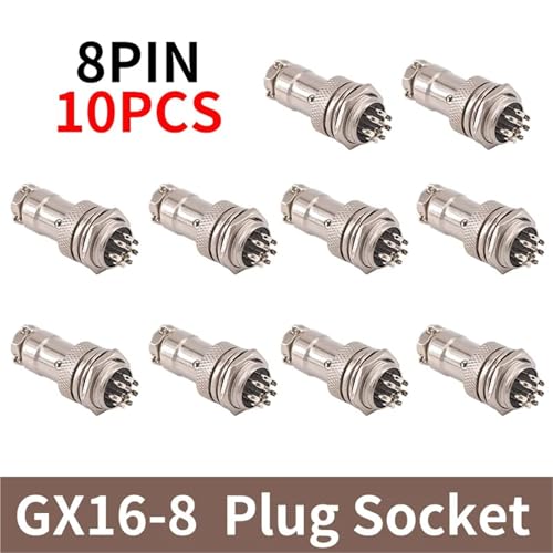 Conector circular GX16 de 8 pines: soluciona falsos contactos con este pack de 10 piezas 2