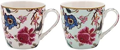 The Leonardo Collection LP94655 William Morris Anthina Breakfast Mugs Set of 2 Fine China Mugs