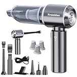 Freemiao Cordless Car Vacuum Cleaner 5-in-1 Handheld Mini Computer Vacuums 23000Pa Powerful Suction/Blowing/Inflation/Dust Removal HEPA Filter Rechargable Portable for Car, Pet Hair, Keyboard, Home