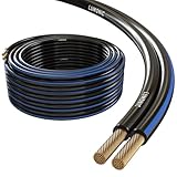 Champ d'application: 10m de câble haut-parleur Lumonic noir, 2x2,5mm² câble jumelé CCA