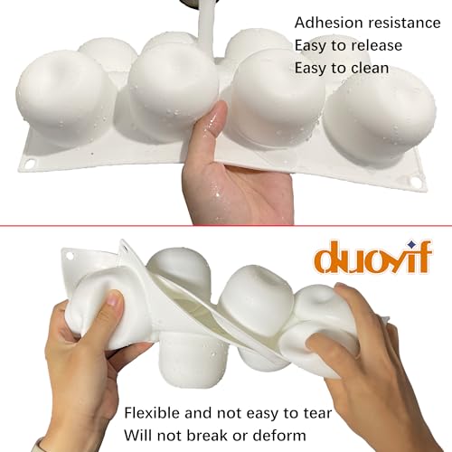 duoyif Apple Silicone Mould, Apple Baking Mould for Chocolate Cake Mousse Pastry Cake Decor Dome Mousse, White - Image 4