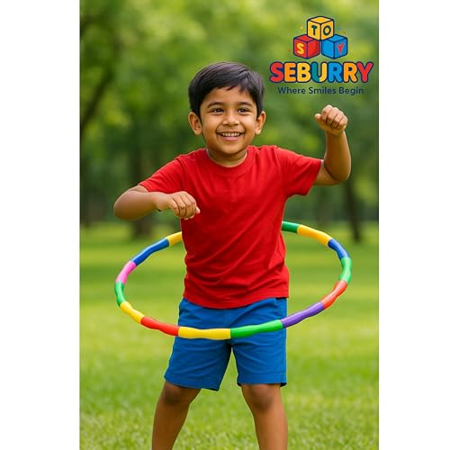 Image of Detachable Hula Hoop for Kids Adults, Fitness Rings for Kids with 6 Interlockable Piece, Adjustable Size | Hula Hoop for Women Excersie for - Boys & Girls (Multicolor)