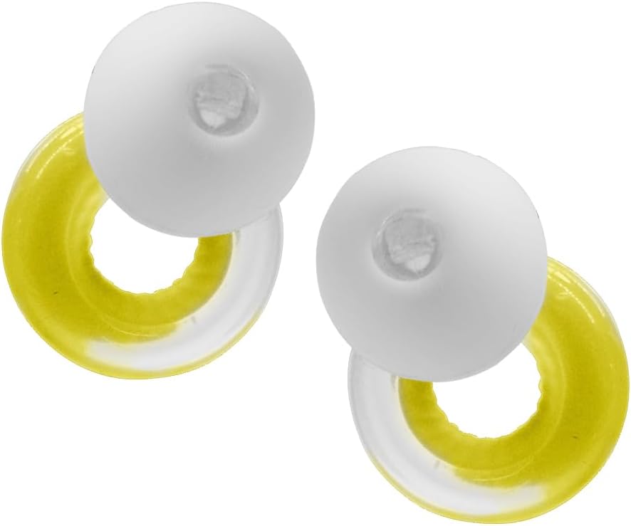 Experience Plus Earplugs Premium Sound Ear plugs Adjustable Noise Reduction Earplugs Loop Travel-Friendly Sound Earplugs (Transparent + Yellow)