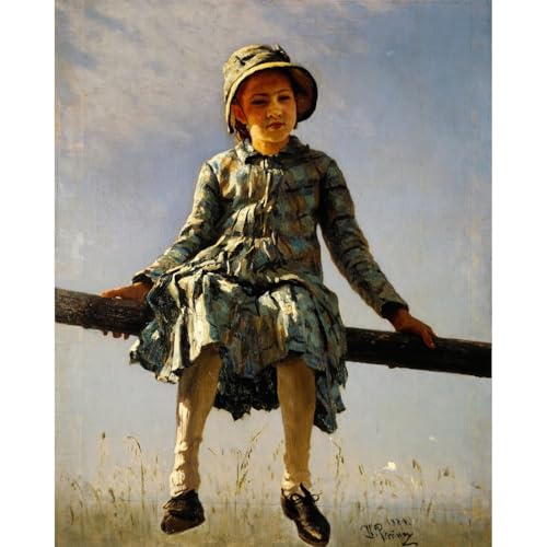 Toile Ilya Repin Fille d'artiste par ARTICULOZY - Impression giclée roulée grand format 101x127 cm