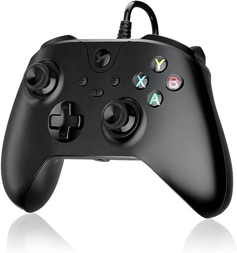 YCCSKY Xbox One Controller, XBox One Controller Wired, Dual Vibration Controller, USB Wired Controller for Xbox One/PC Windows 10/11(Black)