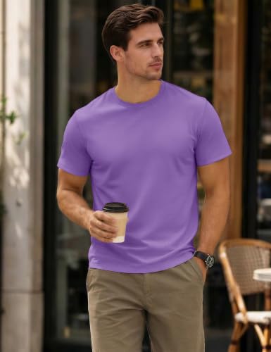 Image of MAGCOMSEN Mens T-Shirts Short Sleeve UPF 50+ Lightweight Moisture Wicking Basic Crewneck Casual Summer Cooling T Shirt