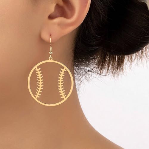Baseball Earrings for Women Sports Ball Shape Earrings Baseball Drop Dangle Earring Fashion Sports Jewelry Game Day Outfit Accessories Party Favors Gifts2