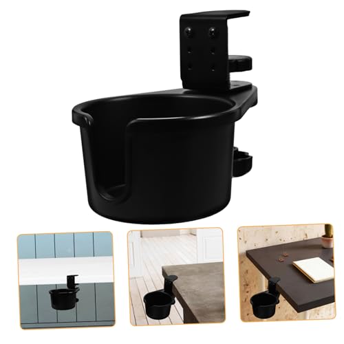 Abaodam 転可能な卓上クランプ式カップホルダー 多対応で飲み物収納に オフィスやゲーミングデスク向け省スペース設計 安定固定でずれにく