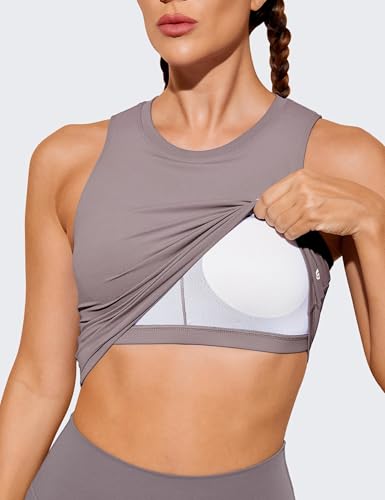 Image of Natural Feelings Nudi Sports Bras for Women Removable Padded Yoga Tank Tops Sleeveless Fitness Workout Crop Tops