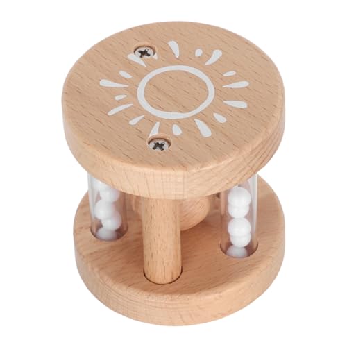 FUTUREORYY 太陽モンテッソーリ ラトル 木製ビーズ付き手持ち楽器 感覚刺激シェイカー 幼児用リズム遊び育成