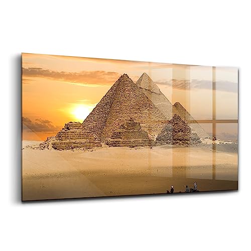 Peinture sur verre Pyramides Sunset pour l'ambiance chaleureuse du salon