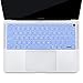 MOSISO Keyboard Cover Compatible with MacBook Air 13 inch 2019 2018 Release A1932 Retina Display with Touch ID, Waterproof Dust-Proof Protective Silicone Skin, Serenity Blue