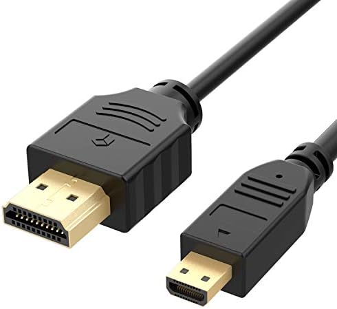 Rankie Micro HDMI to HDMI Cable, Supports Ethernet, 3D, 4K and Audio Return, 1.8 m, Black