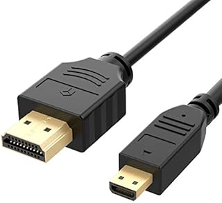 Rankie Micro HDMI to HDMI Cable, Supports Ethernet, 3D, 4K and Audio Return, 1.8 m, Black