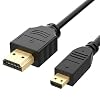 Rankie Micro HDMI naar HDMI-kabel, Ondersteunt Ethernet, 3D, 4K en Audio Return, 1,8 m, Zwart