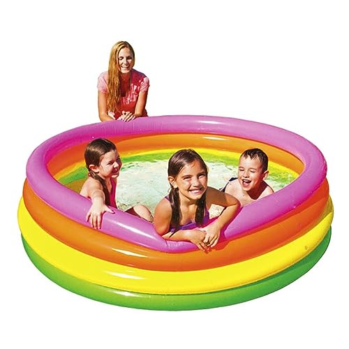 Image of Inflatable Pools Multicolor for Bath and Swimming (5.5 FT + Pump)