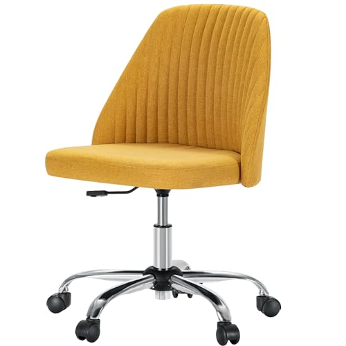DUMOS Office Desk Chair, Modern Cute Rolling Vanity Swivel Task Chairs with Wheels,...