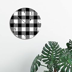 Arog Geld 10 inch Buffalo Plaid Wall Clock product photo Arog Geld 10 inch Buffalo Plaid Wall Clock product image