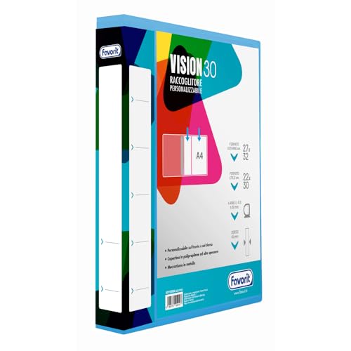 Favorit Raccoglitore Personalizzabile con tasca sulla copertina e dorso formato