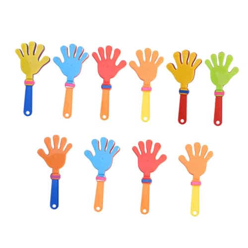 BELLIFFY 10 piezas Unidades de Aplaudidores de Mano de Plástico para Fiesta Juguetes Infantiles Coloridos para Animar Cumpleaños Eventos y Celebraciones Escolares Color Color Aleatorio