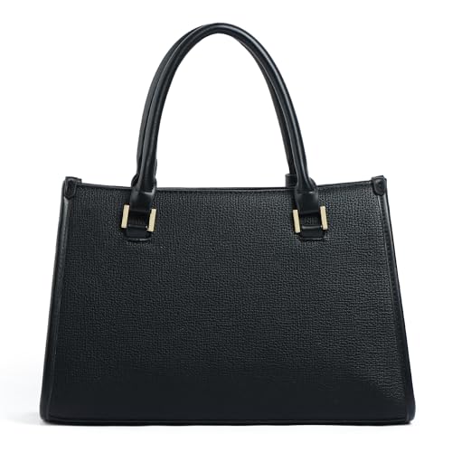 Image of EXOTIC Premium Orlina Duotone Structured Tote Bag for Women | PU Leather Handbag | 2 Compartments with Center Zip | Detachable Sling Strap | Office & Daily Use