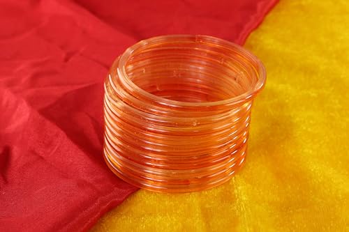 Image of STYOLLO Viral Jelly Transparent Plain Glass Chudi Set For Women & Girls | Traditional Bangle Set | Stylish Bangles For Girls | Ethnic Wedding, Festive & Daily Jewelry | Classic Designer Churi - Set Of 12