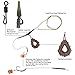 Carp Fishing Hair Rigs Kit, Carp Rigs with Sinker Corn Bait Curved Barbed Hook Swivel Fishing Equipment Accessories