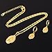 U7 Wedding Jewelry Set 18K Gold Plated Religious Link Bracelet Drop Earrings Virgin Mary Pendant Necklace for Women