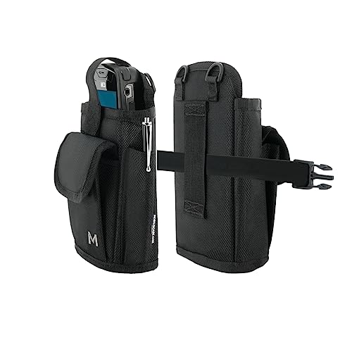 Mobilis Fondina per Mobile Computer/Scanner con Passante per Cintura e Tasca, Taglia M -Dimensioni massime del Dispositivo 100 x 160 x 35 mm, Nero