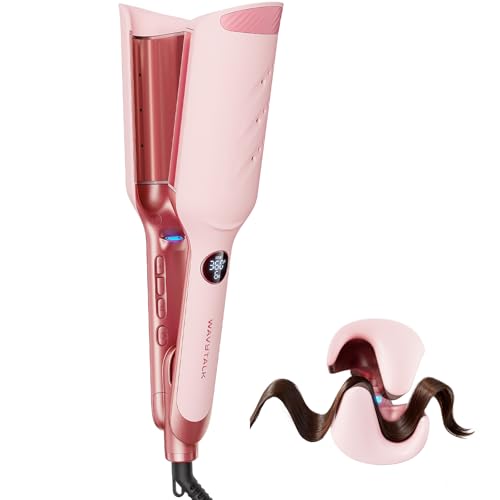 Wavytalk Power Wave Welleneisen Für Haare Kreppeisen Für Große Wellen Mit Ionenschutz & Belüftung Für Weniger Hitzeschäden Müheloser Lockenstab Dual-Voltage Rose