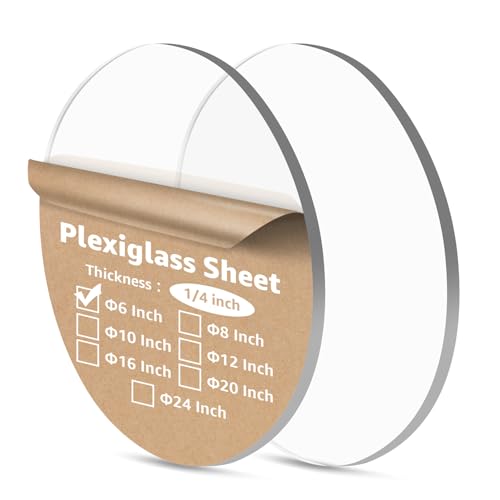 Lista de Tableros para pintura al pastel favoritos de las personas. 50 Art3d - 2 hojas redondas de acrílico transparente de 1/4 pulgadas, 6 pulgadas de diámetro, disco redondo de plexiglás, panel circular de PET para bricolaje, pasteles,...