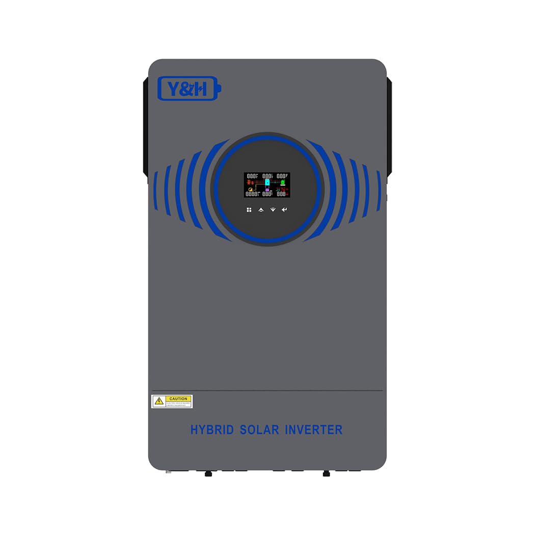 Y&H 4200W Solar Inverter 24V DC to 220V AC Pure Sine Wave, w/ 120A MPPT Controller, Dual Output, Battery-Free Start Supported, Built-in Air Switch &