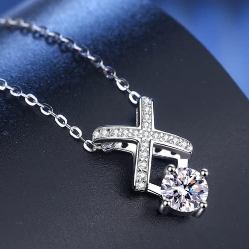 Collier croix moissanite : le cadeau idéal pour femme en argent - 5