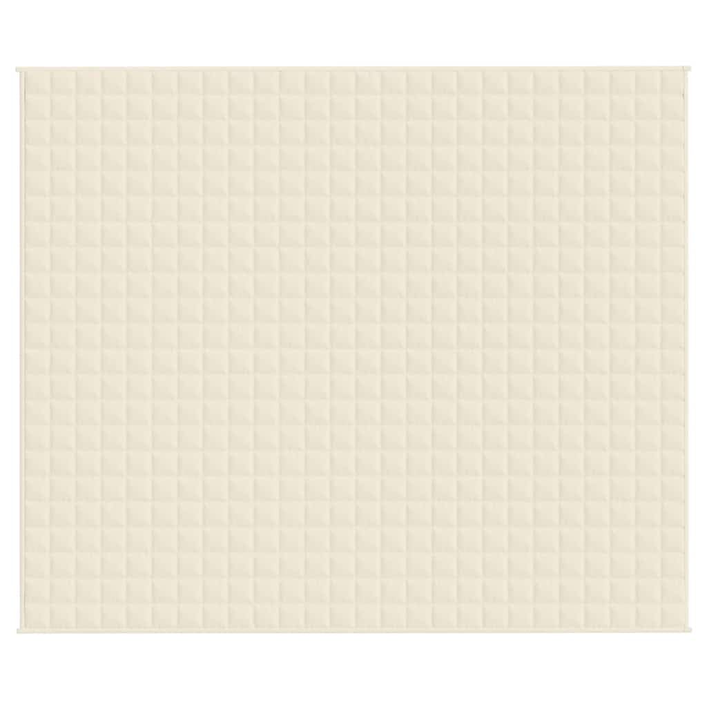 Gewichtsdecke Hellcreme 220x260 cm 15 kg Hypoallergene Füllung