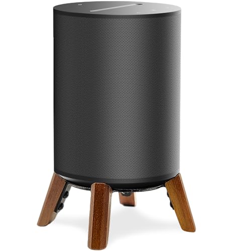 Counlisha Walnussholzständer für Sonos Era 100, Stativ-Tischhalterung, Echtholzmaterial, stabile stabile Halterung